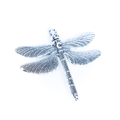 5pcs antique silver dragonfly tag jewelry finding suppliers D-3-544