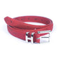 Double-Sided Cork Belt with H Logo Design, Women's Silver L-1004