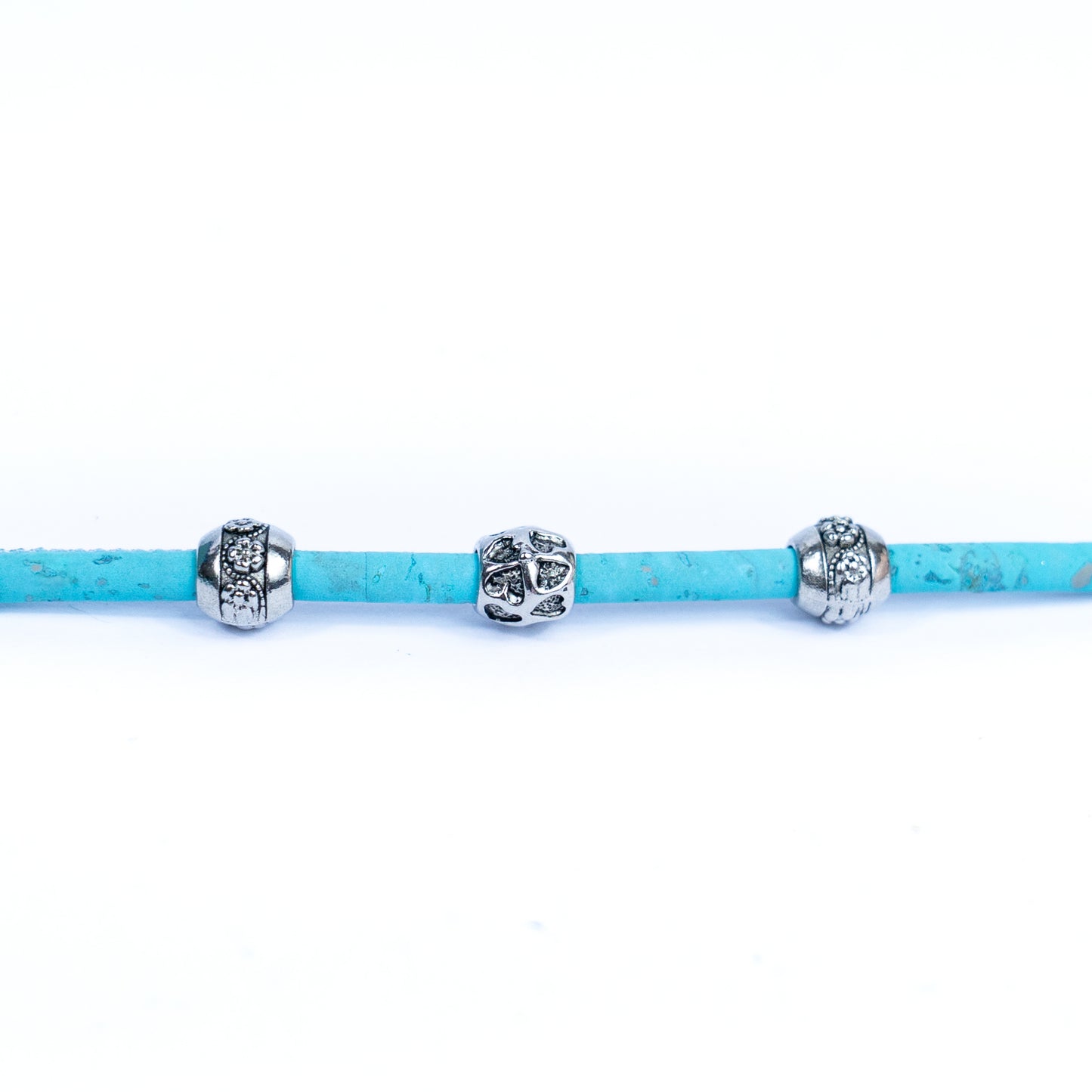 4mm Baby Blue round cork cord COR-445A（10 meters）