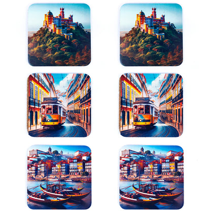 Cork Coasters Cork-Backed Coasters L-070 （6units）