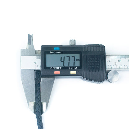 about 5mm Black/Blue Braided Cork Jewelry Crafting Cord COR-327 (10Meters)