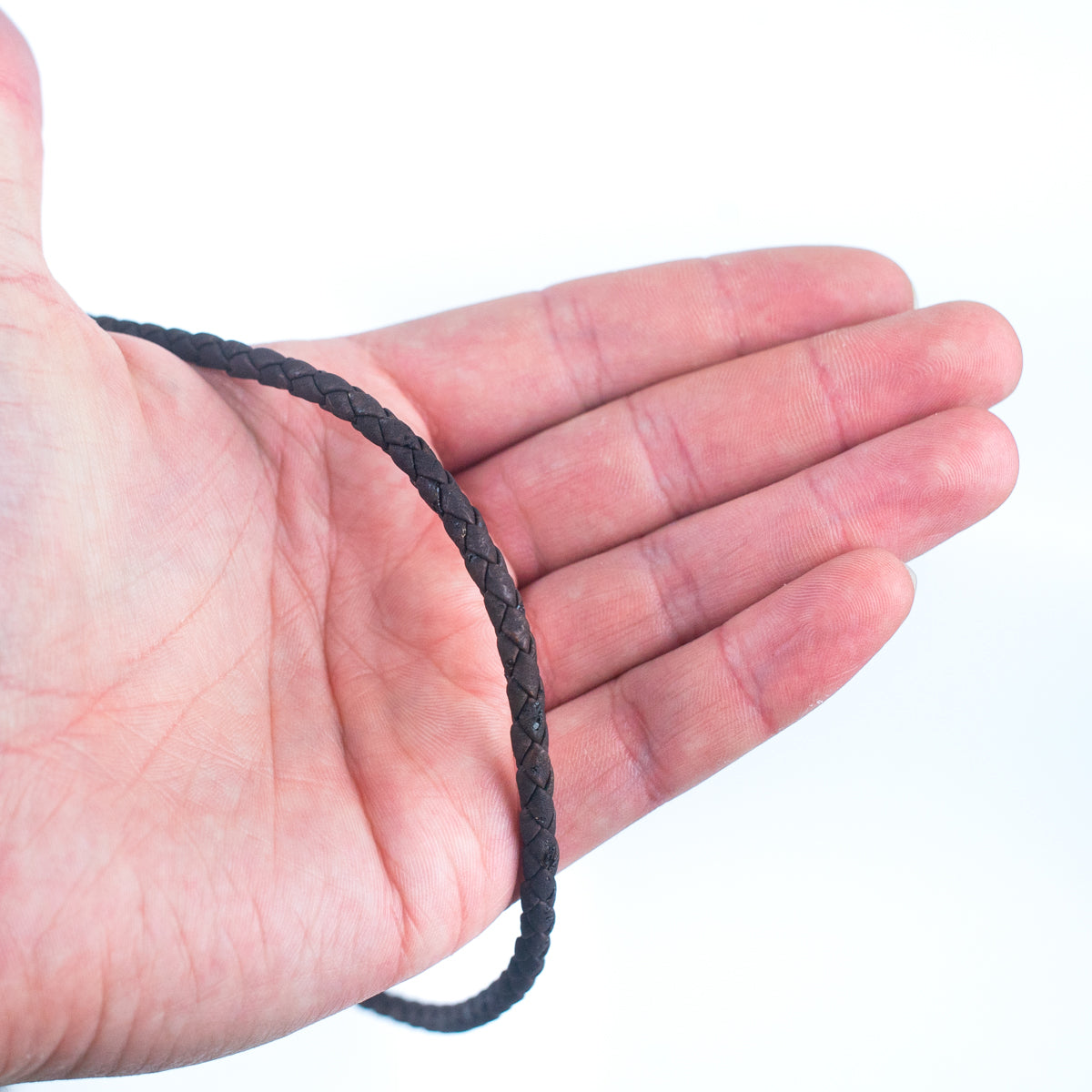 about 4/5mm Brown Braided Cork Jewelry Crafting Cord COR-535-A(10Meters)