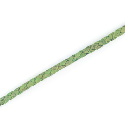 5mm Green Braided Cork Jewelry Crafting Cord COR-172 (10Meters)