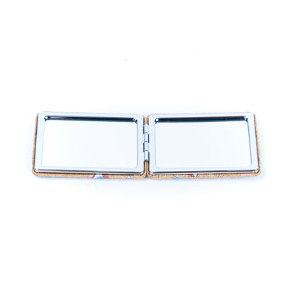 Decorative Cork Pocket Mirror with Wooden Ornaments L-1097A(12units)