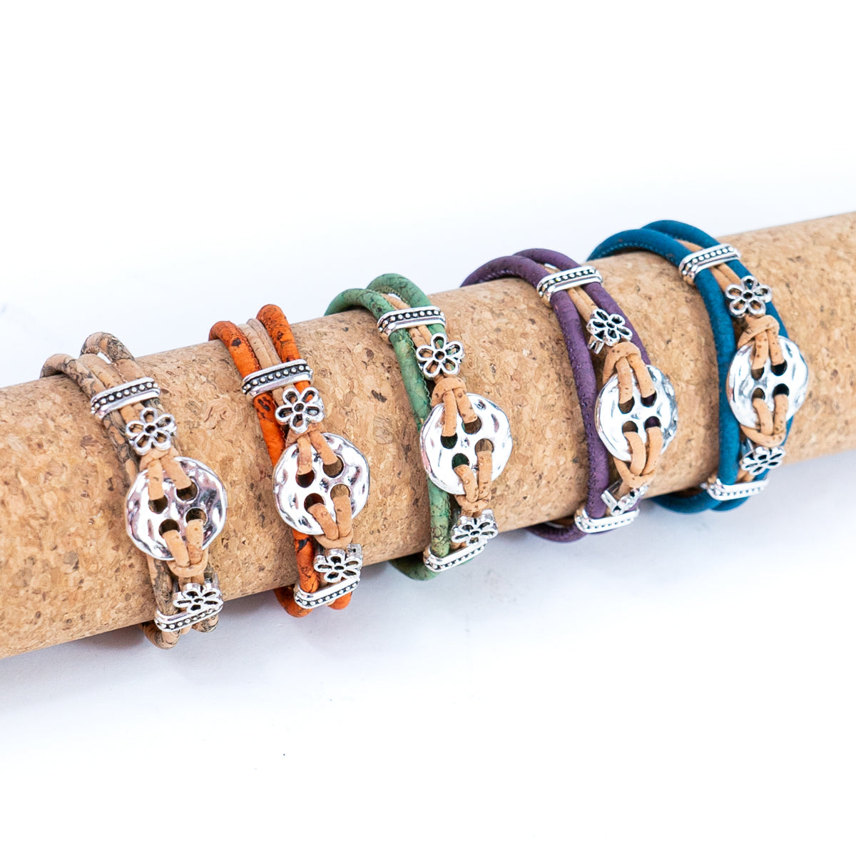 Colorful cork thread and Alloy accessories handmade women's bracelet DBR-023-MIX-5