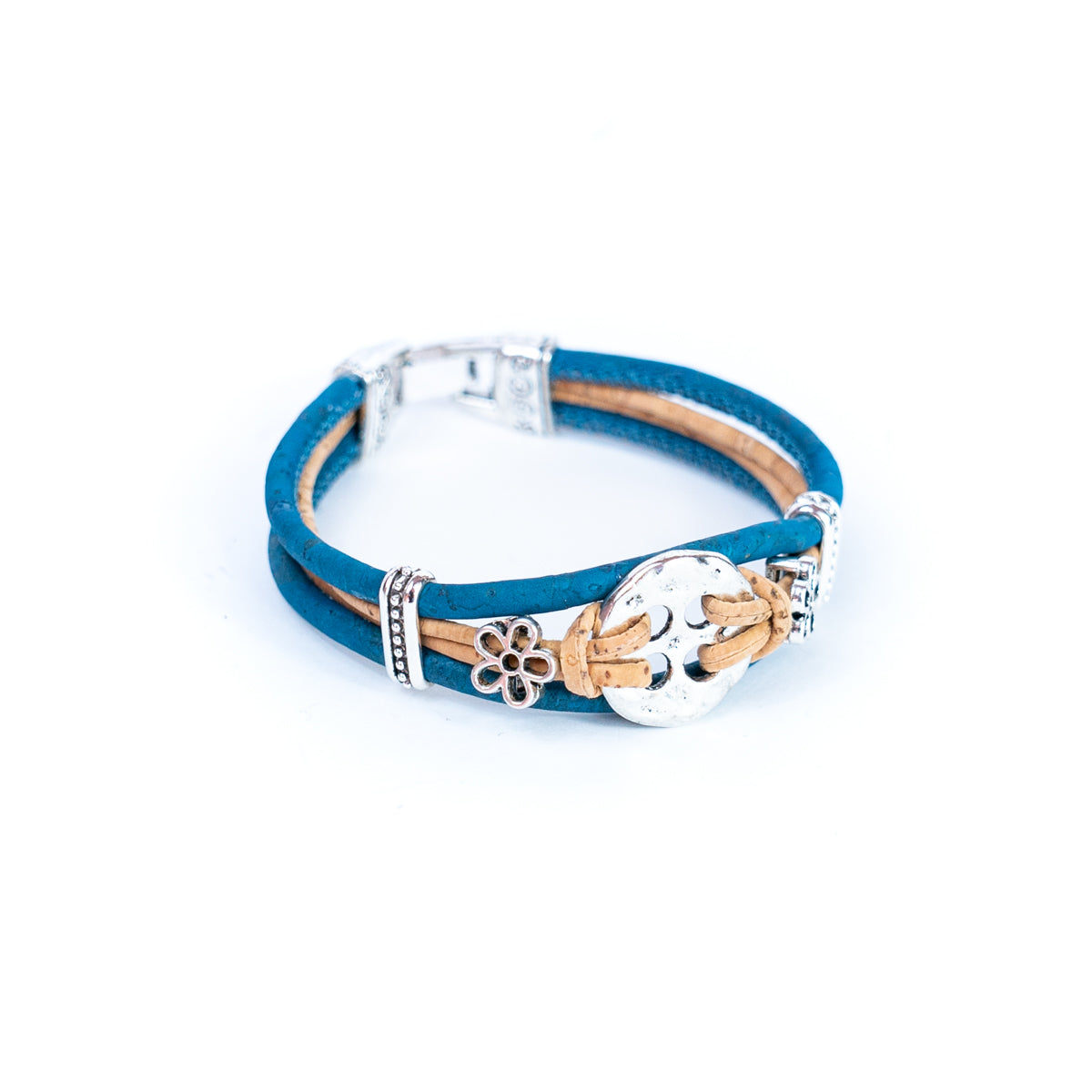 Colorful cork thread and Alloy accessories handmade women's bracelet DBR-023-MIX-5