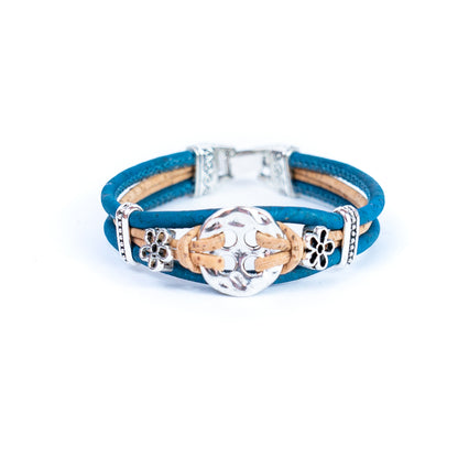 Colorful cork thread and Alloy accessories handmade women's bracelet DBR-023-MIX-5