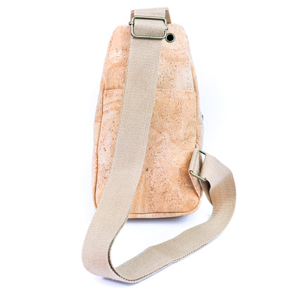 Natural Women's Three-Compartment Sling Bag BAG-2296