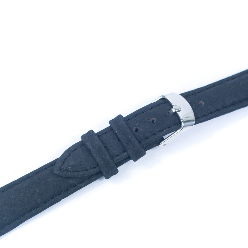 14MM/16MM Double-sided cork fabric to make black color watch strap Cork Watch strap E-002