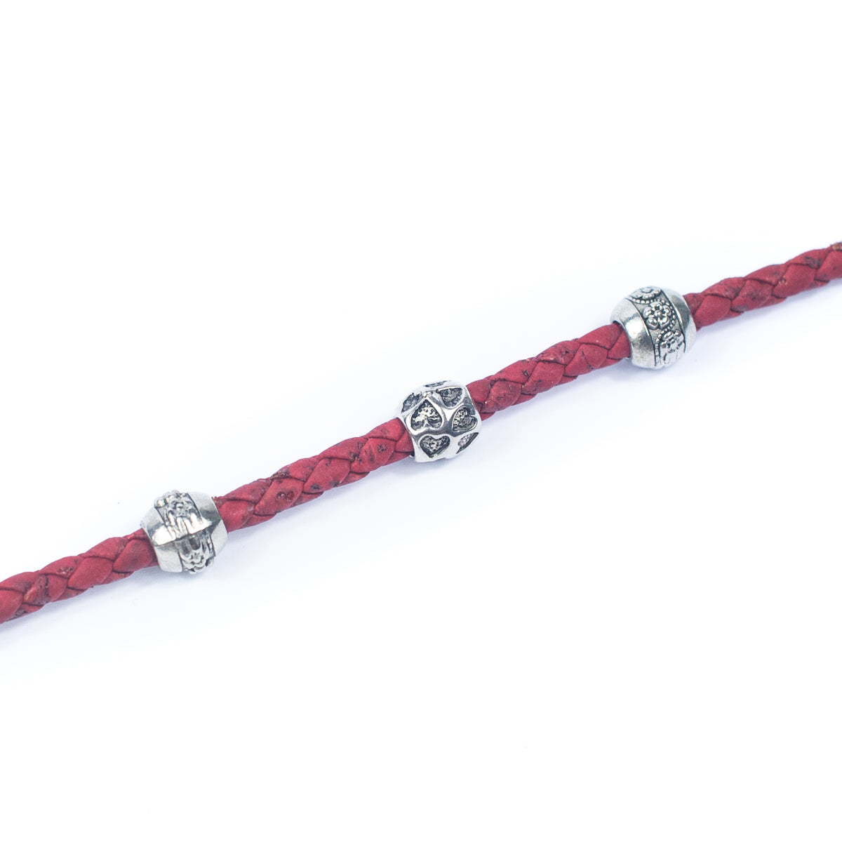 about 4/5mm Wine Red Braided Cork Jewelry Crafting Cord COR-328(10Meters)