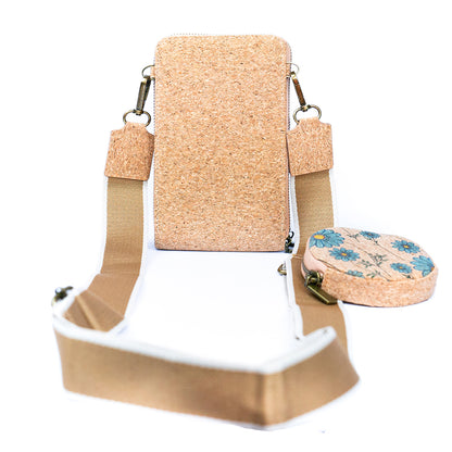 Natural Cork Women's Printed Double Layer Phone Pouch BAG-2312