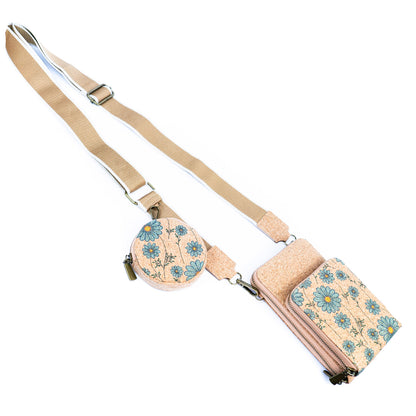 Natural Cork Women's Printed Double Layer Phone Pouch BAG-2312