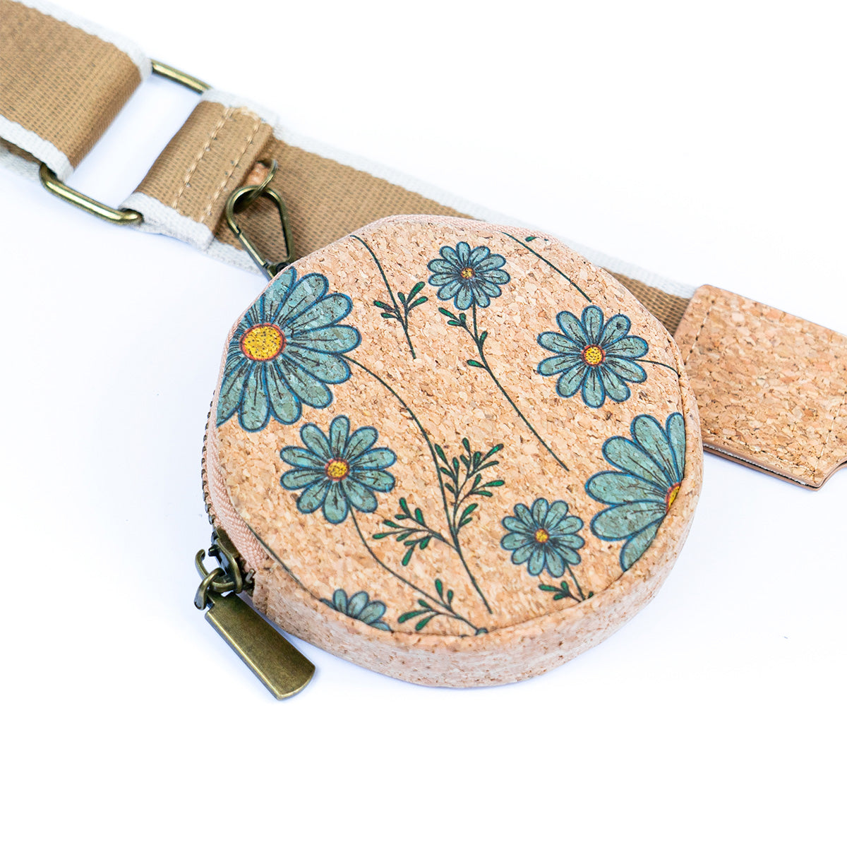 Natural Cork Women's Printed Double Layer Phone Pouch BAG-2312