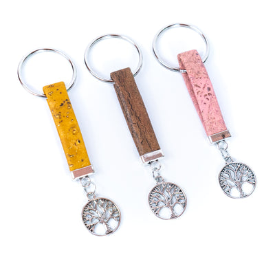 cork handmade  keychain  I-020-MIX-10