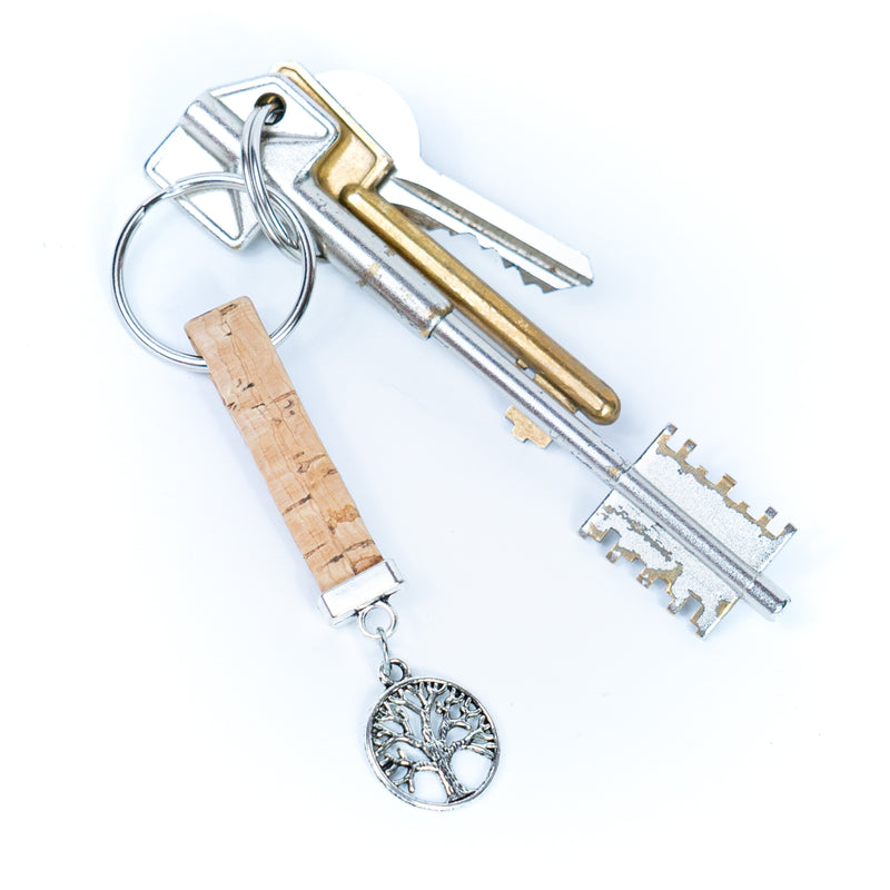 cork handmade  keychain  I-020-MIX-10