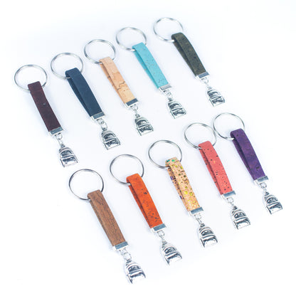 Cork handmade  keychain  I-070-MIX-10