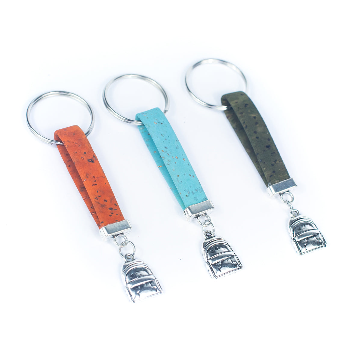 Cork handmade  keychain  I-070-MIX-10