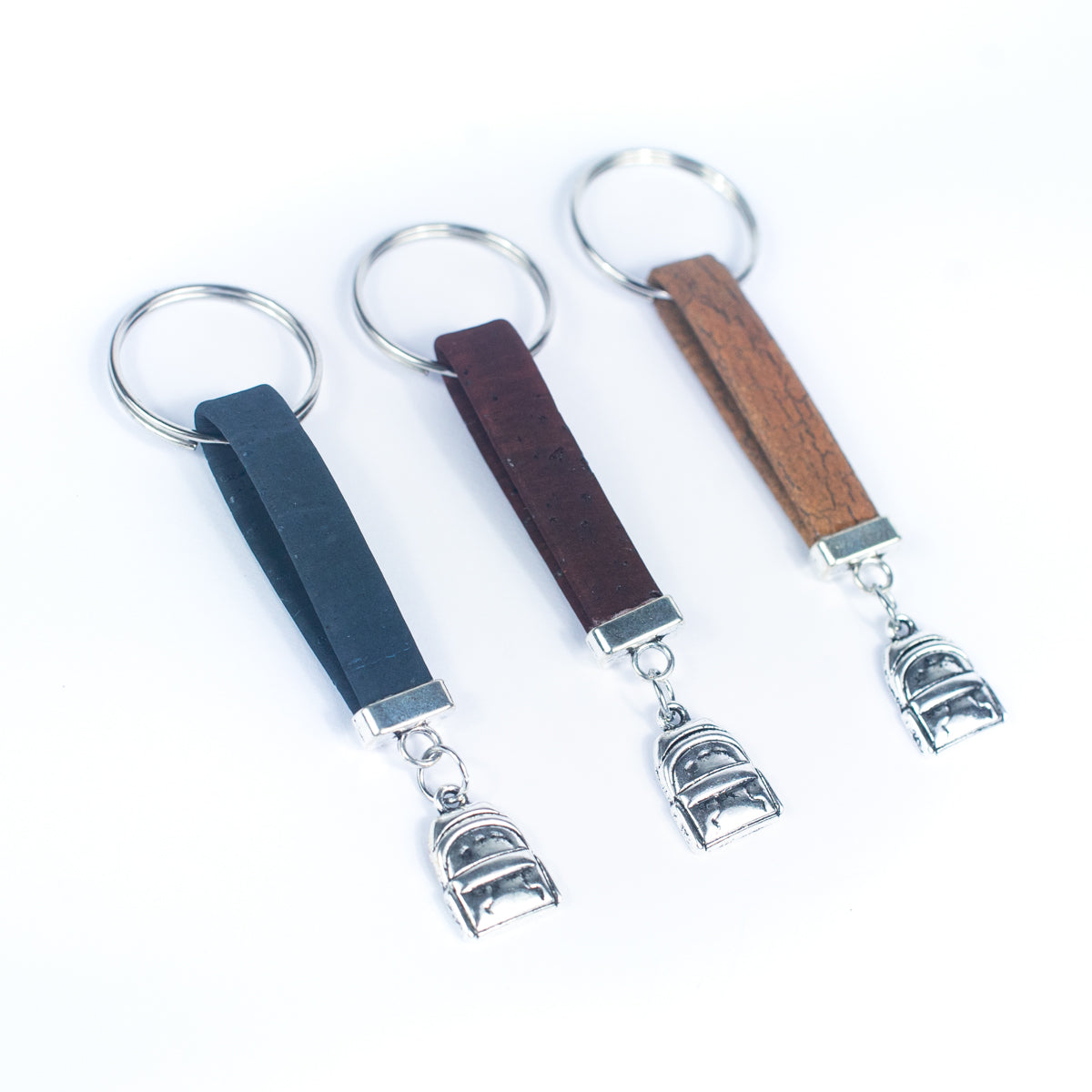 Cork handmade  keychain  I-070-MIX-10