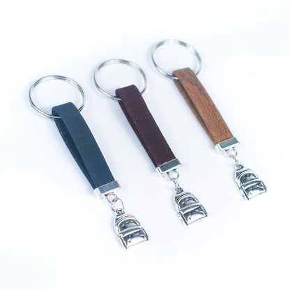 Cork handmade  keychain  I-070-MIX-10