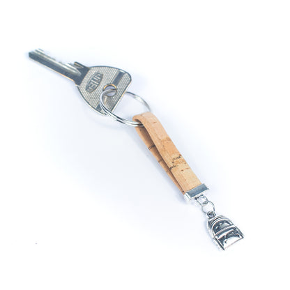 Cork handmade  keychain  I-070-MIX-10