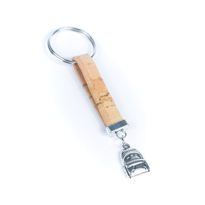 Cork handmade  keychain  I-070-MIX-10