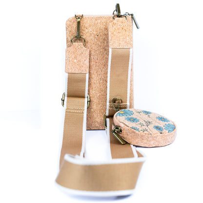 Natural Cork Women's Printed Phone Pouch with Detachable Coin Purse BAG-2310