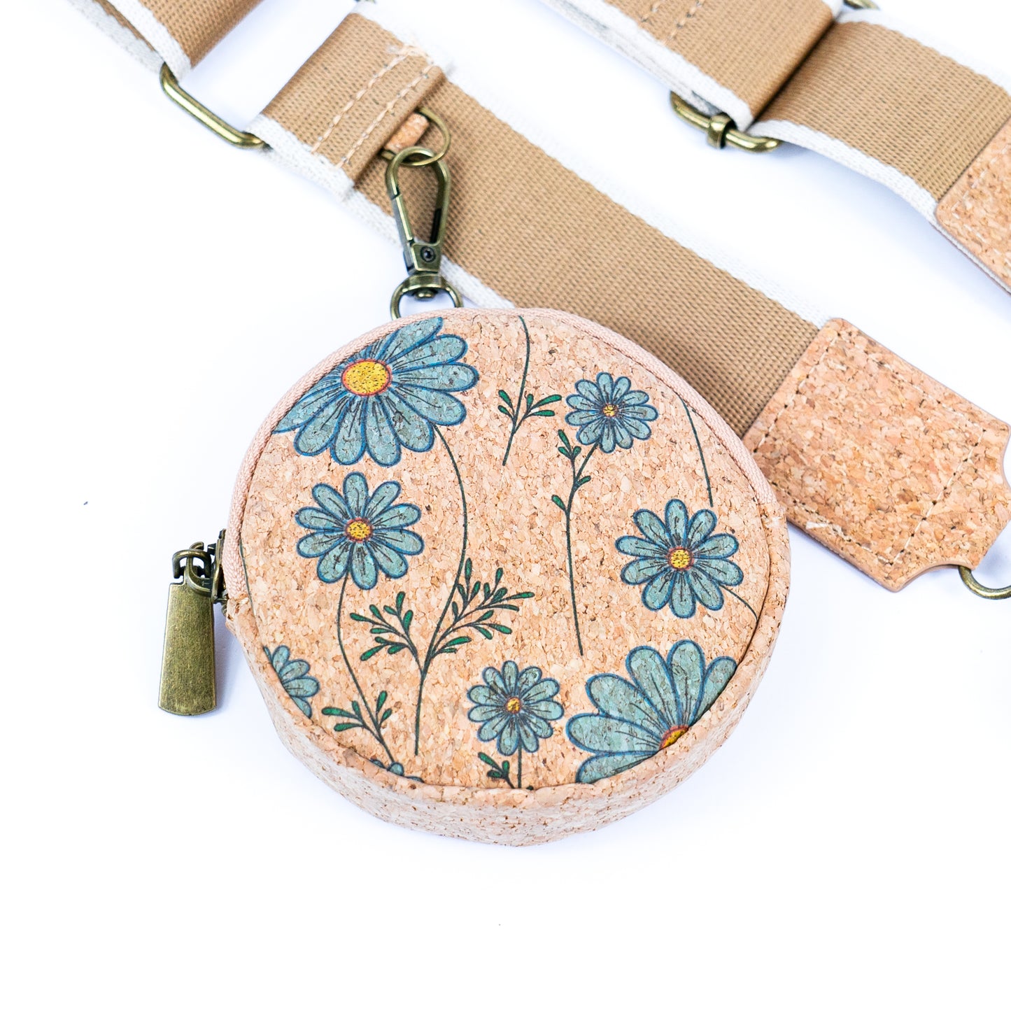 Natural Cork Women's Printed Phone Pouch with Detachable Coin Purse BAG-2310