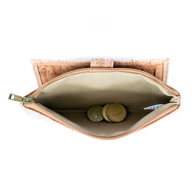 Cork Women's Long Wallet & Card Holder in Coffee Bean Design BAG-2261-EF