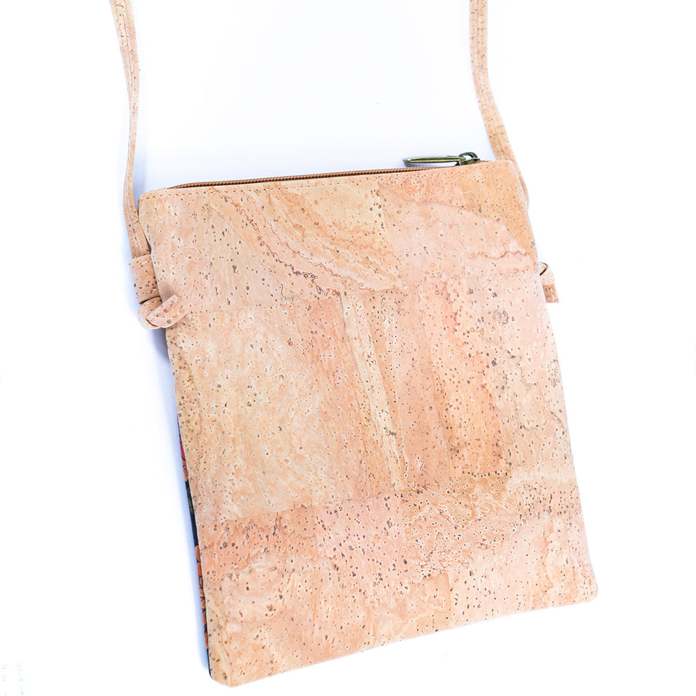 Cork Women's Double Zip Flower print Crossbody Bag BAG-2266 – MB Cork