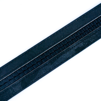 The Classic Gentleman’s Black Cork No-Hole Belt L-878-B