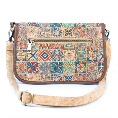 Printed Cork & PU Women's Crossbody Bag BAGD-572