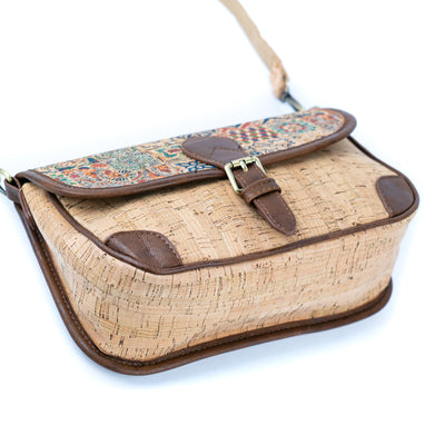 Printed Cork & PU Women's Crossbody Bag BAGD-572