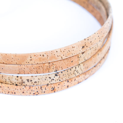 Natural 10mm flat cork cord Cor-613(10meters)