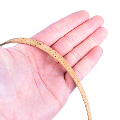 Natural 10mm flat cork cord Cor-613(10meters)