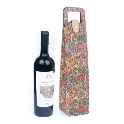 Natural cork wine packaging and carrying gift bag L-1023