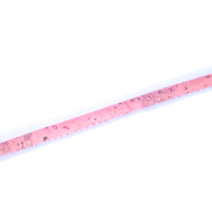 Pink cork 3mm round Cork Cord -COR-112