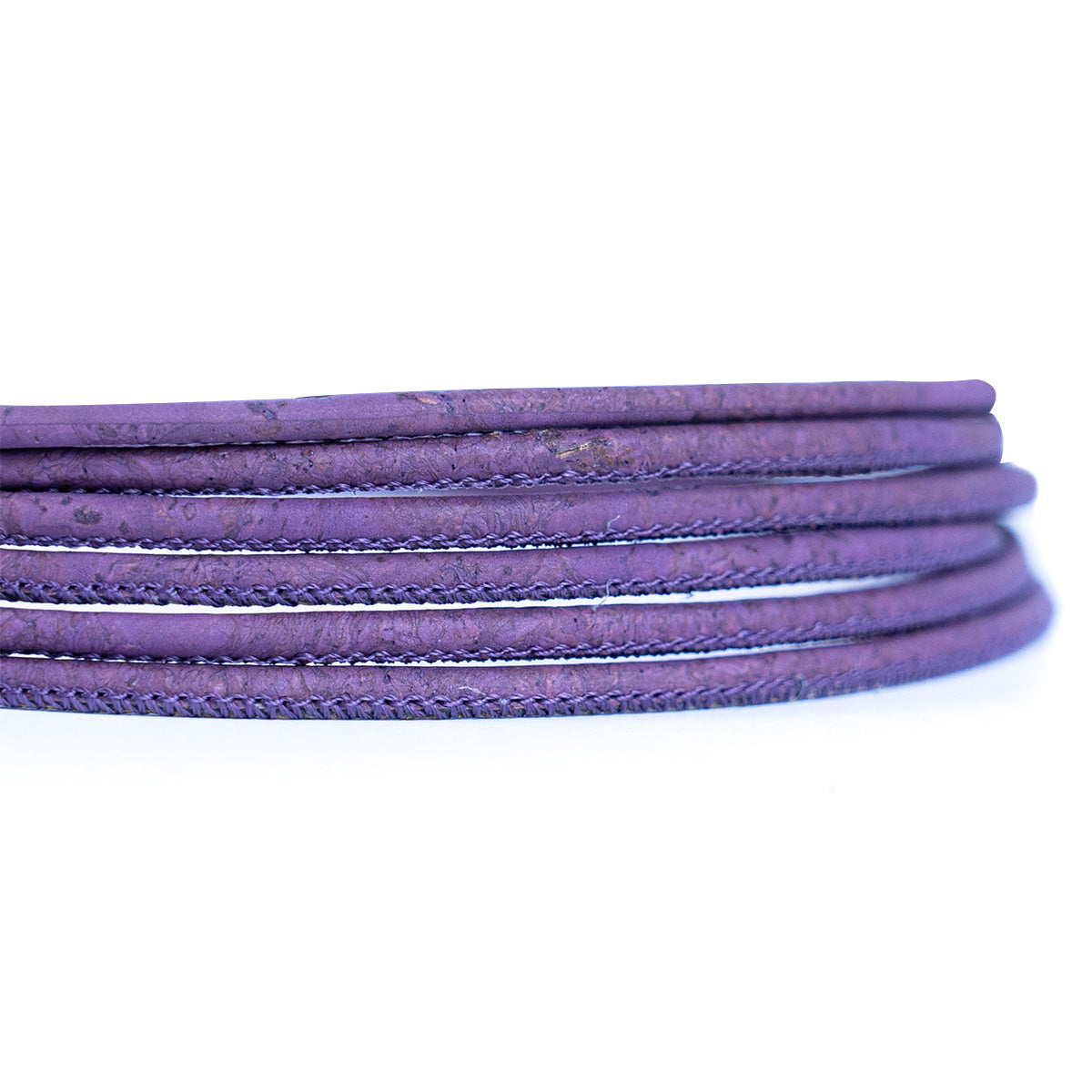 Purple cork 3mm round Cork Cord -COR-110