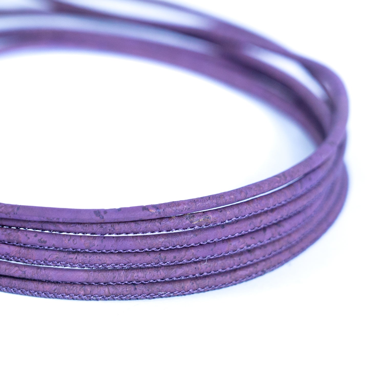 Purple cork 3mm round Cork Cord -COR-110