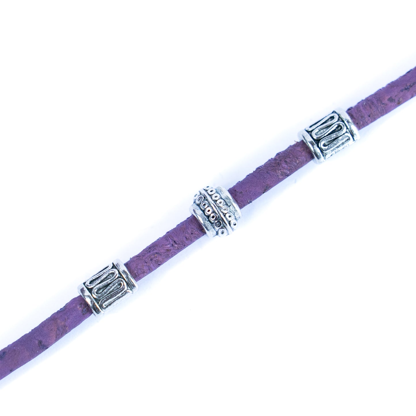 Purple cork 3mm round Cork Cord -COR-110