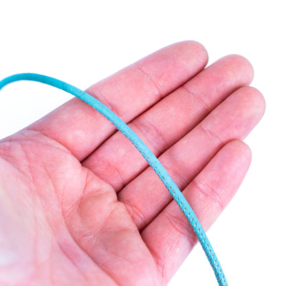 Turquoise Blue cork 3mm round Cork Cord -COR-522