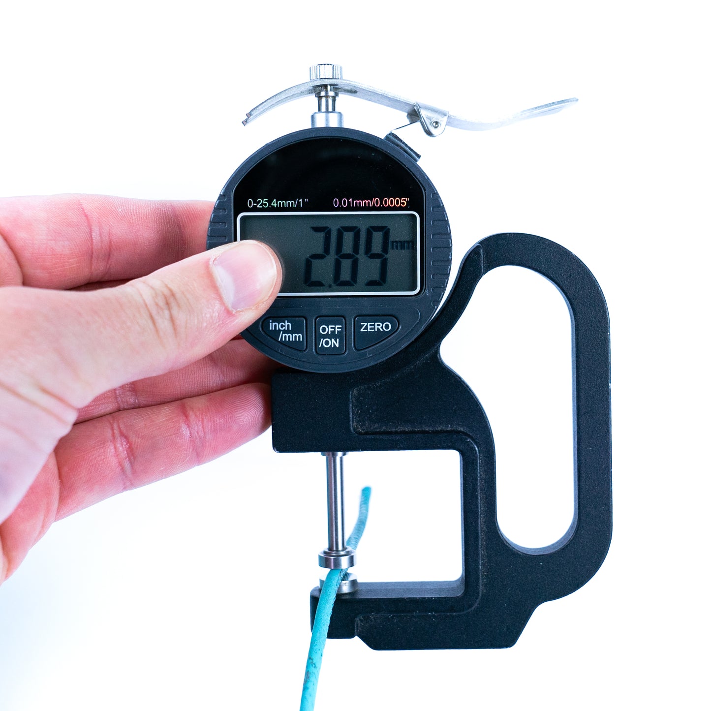 Turquoise Blue cork 3mm round Cork Cord -COR-522