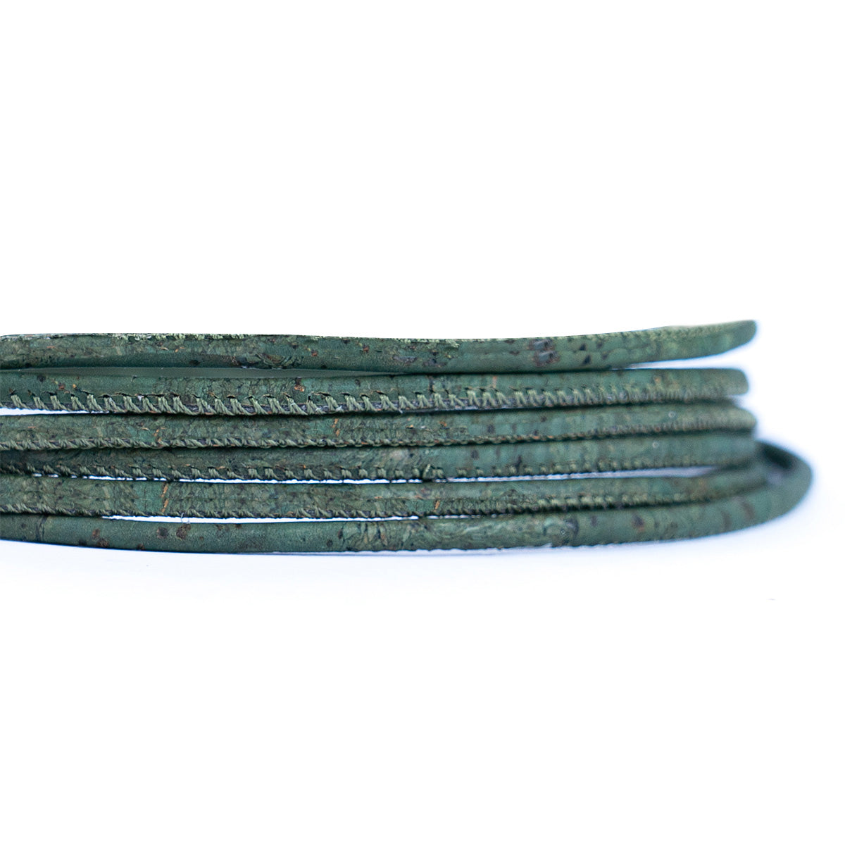 Green cork 3mm round Cork Cord -COR-114