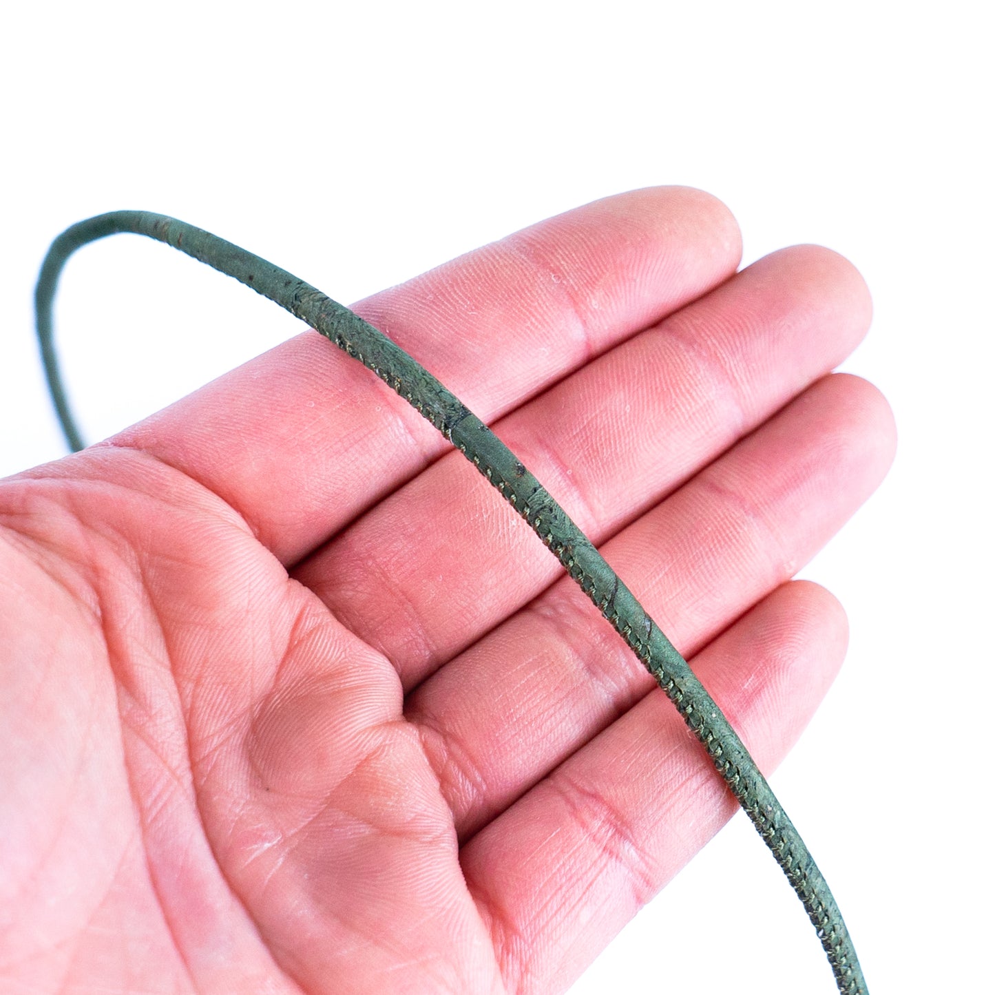 Green cork 3mm round Cork Cord -COR-114