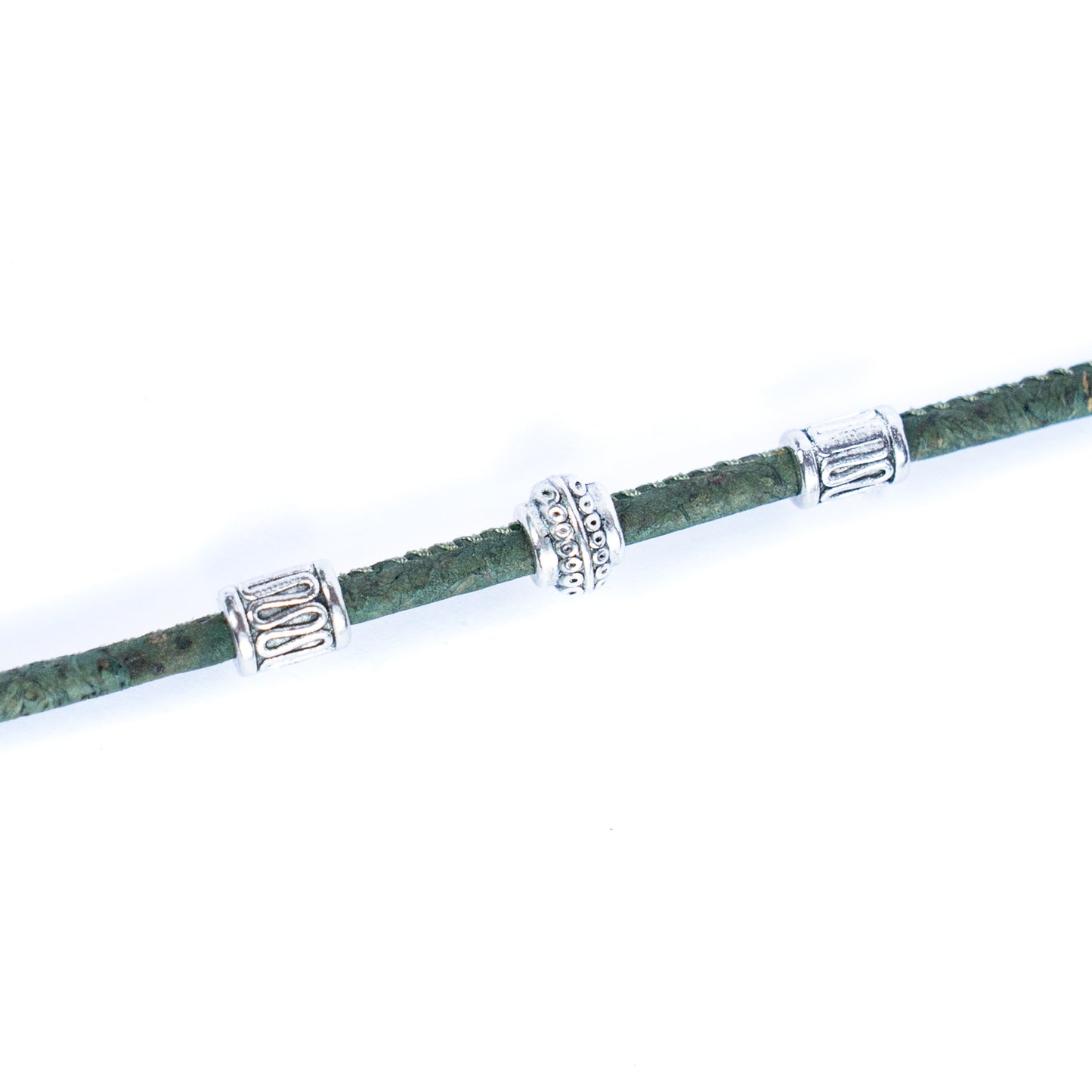 Green cork 3mm round Cork Cord -COR-114