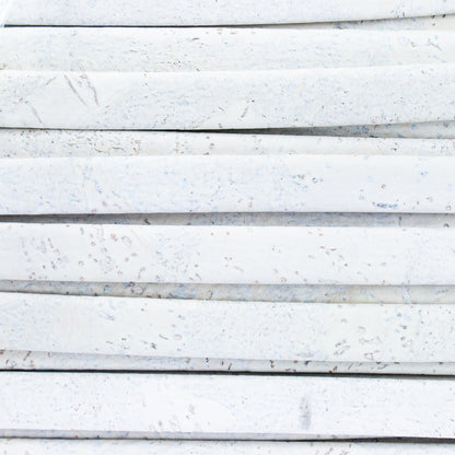 10mm falt white cork cord COR-391A(10Meters)