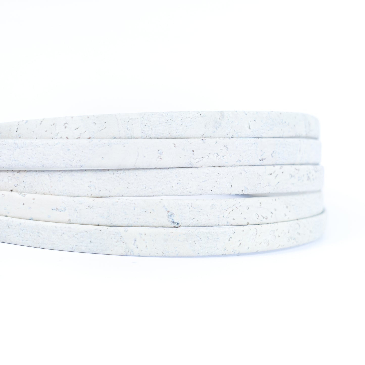 10mm falt white cork cord COR-391A(10Meters)