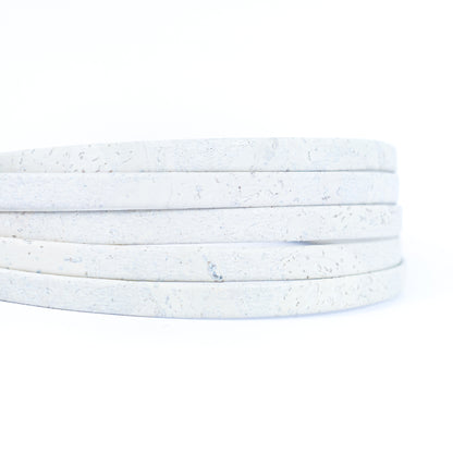 10mm falt white cork cord COR-391A(10Meters)