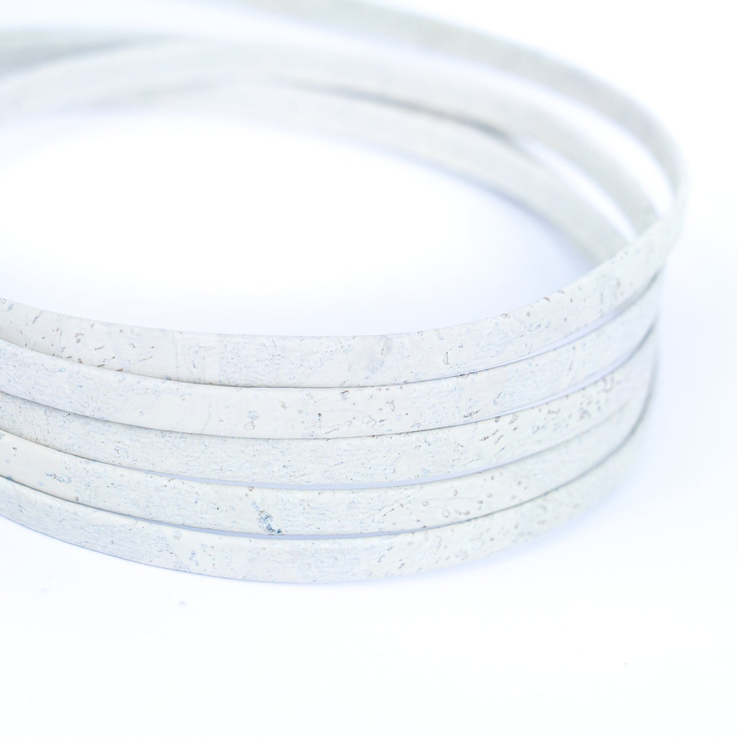 10mm falt white cork cord COR-391A(10Meters)