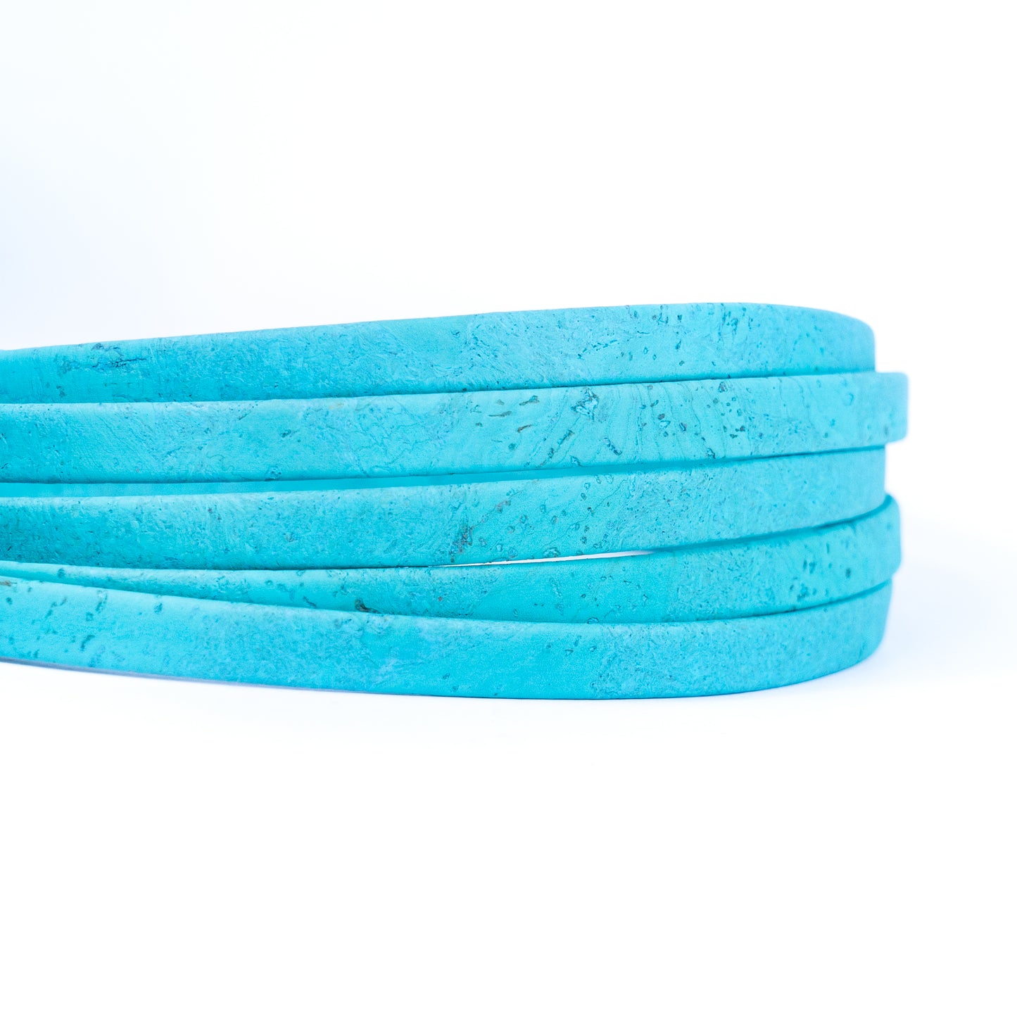 10mm falt blue cork cord COR-494(10Meters)