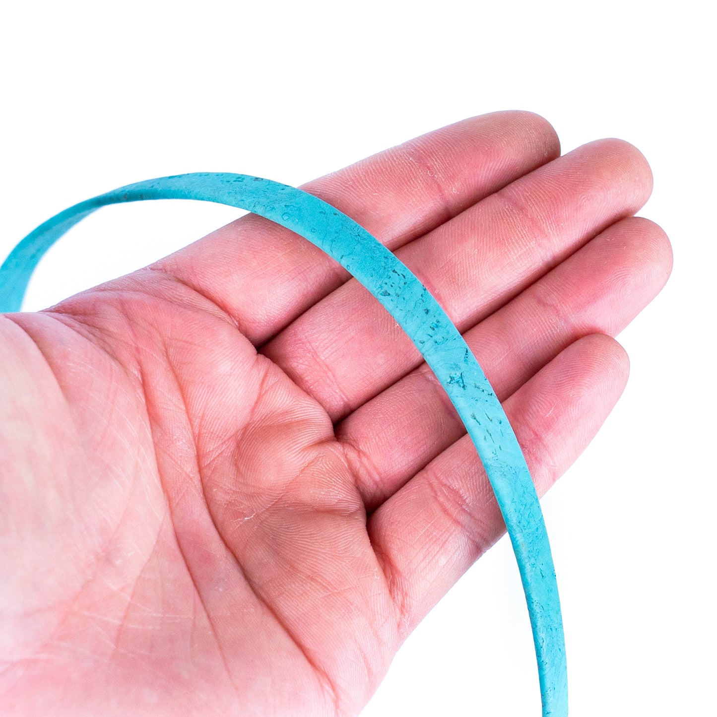 10mm falt blue cork cord COR-494(10Meters)